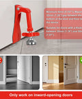 Travel Door Stopper Lock For Hotels And On The Go Anti Theft Door Blocker No Drill Security Door Stop For Bottom Of Door Inward Opening Doors Portable Zinc Alloy Barrier Red installed