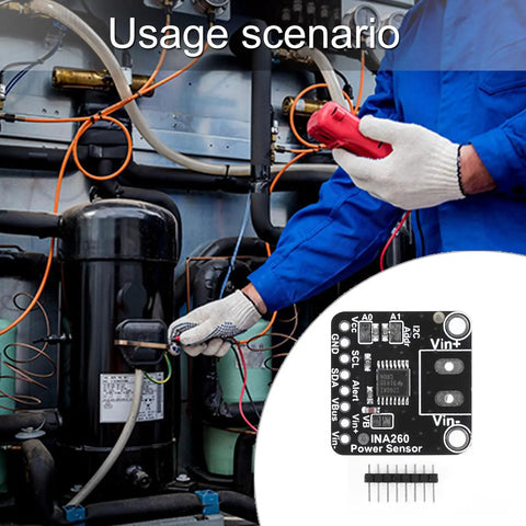 Top Shelf I2C Current Voltage Power Sensor Module With 1 Percent Accuracy And 16 Bit High Speed Readouts being used to monitor power in an industrial setup.