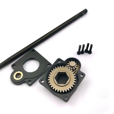 Electric Power Starter Kit For Vertex 16 18 21 Nitro Engines And Roto RC Cars, gear parts and screws laid out