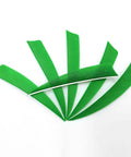 60 Piece 4 Inch Arrow Feathers Right Wing Shield Cut Fletching In Green And Purple for wood bamboo and carbon arrows