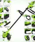 Cordless 21V Weed Wacker And Edger 2 In 1 With Wheels Includes 2 Batteries And Charger 12 Inch Auto Line Feed electric trimmer