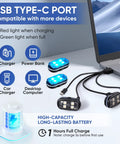 Upgraded 4 LED Wireless Strobe Lights With Remote Dope 8 Color Modes Type C Rechargeable setup with charging cables
