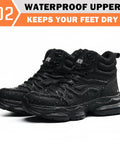 Mens Steel Toe Work Boots Waterproof Safety Shoes For Job Sites, Rugged All Day Comfort, ASTM F2413-18 Certified, Black Industrial Boot