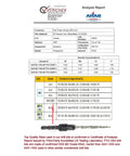 Analysis report verifying HSS M2 drill bits used in Woodworking Countersink Drill Bit Set, with steel grade comparison chart.