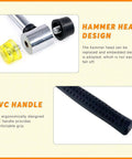 Hammer head and PVC handle from 200 Piece Thickened Grommet Eyelets Kit 5/16 Inch With 4 Piece Installing Tool And Washers