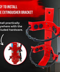 Beefy Rugged Heavy Duty Fire Extinguisher Mounting Bracket for 2.5 lb and 5 lb Extinguishers, Easy Install Wall Mount