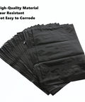 Pack Of 100 Tear Resistant PE Tattoo Wash Bottle Sleeve Bags, 9.8 By 5.9 Inches, Quick Slip On Covers For Clean, Sanitary Ink Sessions, Prevent Slips And Spills, Easy Disposal After Use black PE sleeves stacked on white background