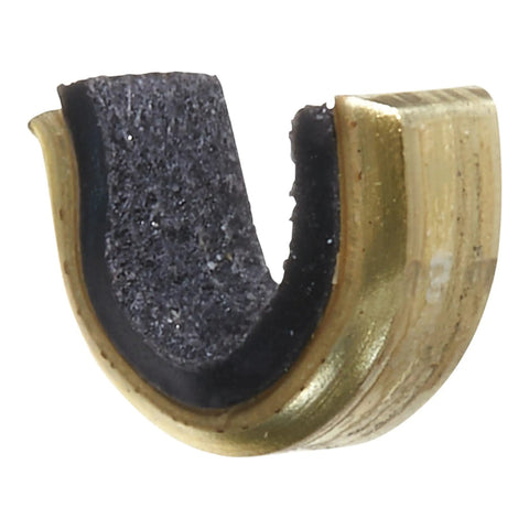Close-up of brass nock from 5-Pack Bowstring Nock Set For Recurve And Compound Bows, keeps nock on string for tight groups