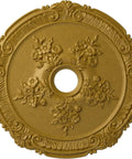 Pharaohs Gold Hand Painted 26 Inch Ceiling Medallion With Rose Accent For Canopies Up To Four And A Half Inches Lightweight And Easy