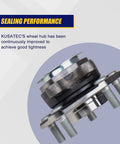 Side view of Front Wheel Bearing Hub Assembly 513298 Fits 2008 2013 Nissan Rogue 2014 2015 Nissan Rogue Select and 2007 2012 Nissan Sentra Front 5 Lug ABS Encoder Replacement, highlighting sealing performance.