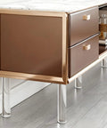 Adjustable Acrylic Furniture Legs Set for cabinets with gold accents, showcasing waterproof and heavy-duty load bearing replacement legs.
