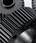 Close-up of black steel 51T gear from Stealth X Drive Gear Set For Element Enduro 1 By 10 RC Truck Steel Transmission Gears 50T 30T And 51T 29T Upgrade