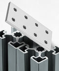 20 Pcs Aluminum Extrusion Accessories For 2020 2040 T Slot Aluminum Profile, Flat Joining Plates With 8 Holes, Rectangular 20 Series Plate, Precise 80 By 38 Mm Fit For DIY Frames And Pro Builds. 6063 aluminum flat joining plate on 2020 T-slot extrusion