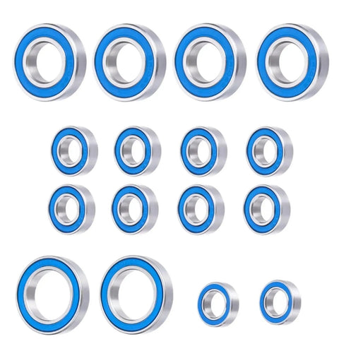 Flange Bearing Kit For 1/6 Scale RC Crawler SCX6 Wheel Hub And Axle Sealed Bearings, 16 Pieces, Includes 15x24x5mm And 8x16x5mm Sizes