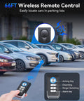 108dB Car Alarm System With Vibration Sensor And Red Light Warning Wireless Remote Anti Theft Device With Magnetic Mount Easy Install For Cars And Trucks Upgraded 4.0 Tech For Real Deal Peace Of Mind; 66FT remote control