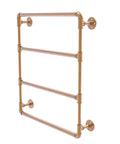 Pipeline Collection 30 Inch Wall Mounted Ladder Towel Bar In Brushed Bronze With Dope Powder Coat Finish, 4-rod design