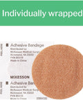 Adhesive Spot Bandage 1 Inch Round Tan Medi Pak Performance Sterile Latex Free Sheer Fabric individually wrapped