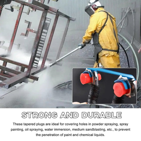 Silicone Tapered Plugs Set, Pro Grade High Temperature Resistant Stoppers Assortment For Spraying Coating And Painting, used in workshop
