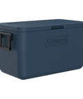 48 Quart Portable Cooler With Ice Retention Up To 60 Hours And TempLock Foam, Leak Resistant Build, Sapphire color side view