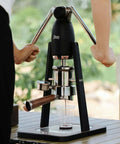 Manual Espresso Maker Set Hand Press Espresso Machine With Dual Lever And 12 Bar Pressure Profiling pre infusion tech portable stainless steel black finish for custom espresso shots and home barista level results