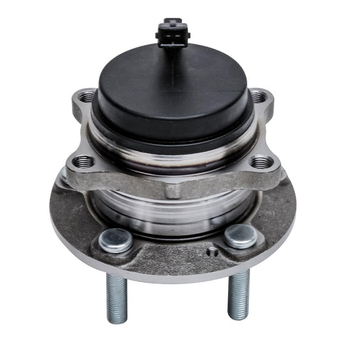 Rear Wheel Bearing And Hub Assembly 2 Pack For Hyundai Santa Fe Santa Fe Sport Santa Fe XL Veracruz Sorento 5 Lug FWD ABS Compatible 2007 To 2020 Direct Fit OEM Grade Quality Long Lasting Great For DIYers And Pros shown front view