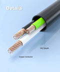 Cross-section of 3 Prong AC Power Cord Replacement For Instant Pot And Electric Pressure Cookers Rice Cookers Soy Milk Makers