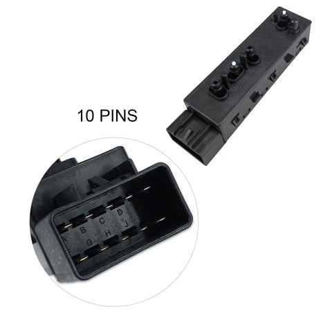 10-pin Power Seat Switch Front Left Driver Side Adjuster Button Replacement Direct Fit For Chevy Buick GMC Cadillac SUVs