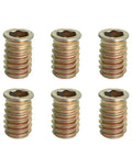 Heavy Duty 5/16-18 x 20mm Wood Threaded Inserts, 30 Pack, zinc plated hex drive screw-in nuts for furniture and woodworking