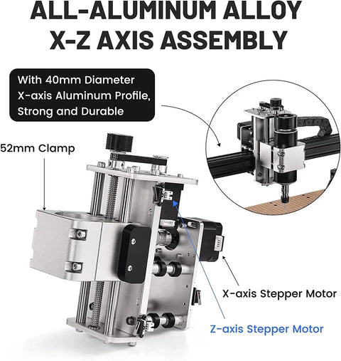 3 Axis Cnc Router Engraver Badly Crushing Wood And Acrylic Projects Delivers Slick Precision With A Roomy 430X390Mm Bed X-Z axis assembly with aluminum alloy construction.