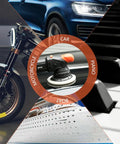 Image showing uses of Wool Buffing Polishing Pads Set For 6 Inch Car Polisher, 3 Pack (150mm) on car, motorcycle, piano, and boat.