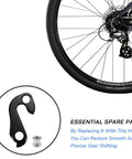 Derailleur Hanger Replacement Part For Trek FX And Dual Sport Bikes Aluminum Alloy near bike wheel showing hanger placement.