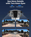 Outdoor Home PoE Security Camera System For Your Yard And Driveway With Dual Lens 150 Degree Field Of View 4MP And 2K
