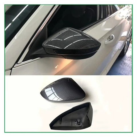 High Quality Side Mirror Cover Cap Fit For Skoda Superb Sedan 2015 2016 2017 2018 carbon fiber-texture snap-on cap