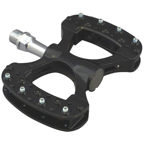 Gamma Aluminum Double-Sided Bicycle Pedals Black For Mountain And Road Bikes, Lightweight 450 g, 78x118 mm, Reflector Ready