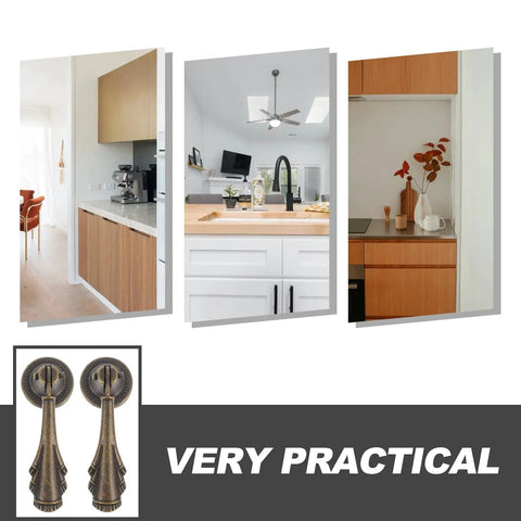 10 Pack Dope Vintage Style Zinc Alloy Drawer Pulls With Single Hole Design in modern kitchen settings