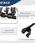 Close-up of drop forged jaw and square joint of 14 Inch Coil Spring Compressor Tool For MacPherson Suspension Struts Heavy Duty