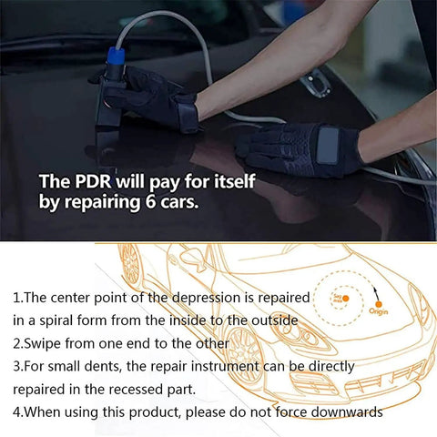Paintless Dent Removal Kit For Cars With Induction Heater Hotbox Auto Dent Puller Tools for dents repair demonstration on brown car