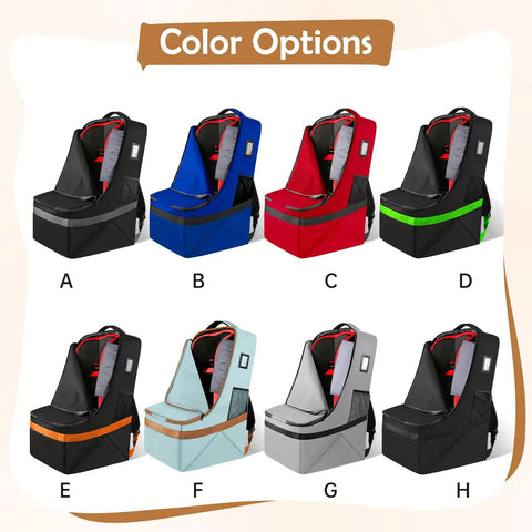 Gate Check Car Seat Travel Bag With Padded Interior For Air Travel Rugged Car Seat Carrier Backpack Fits Most Brands 17 X 17 X 28 Inches Grey Essential Baby Travel Gear color options