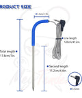 Image of 2 Pack Meat Temperature Probes Replacement For Pellet Grills With 3.5mm Plug PT1000 Waterproof Sensor showing dimensions.