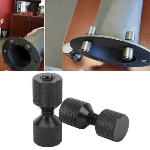 Diameter Alignment Pin With Flange And Two Hole Design, Heavy Duty Stainless Steel Threaded Rod Construction For Precise Positioning