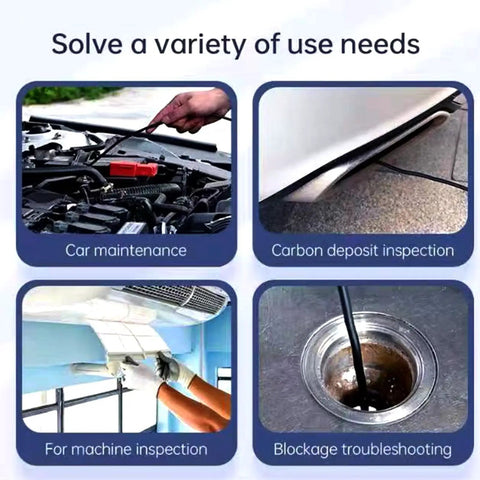 1080P HD Endoscope Camera With Light 4.3 Inch LCD Display IP67 Waterproof Snake Borescope for car, pipes, vents inspection