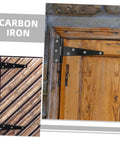 Five Inch Black Painted Galvanized T Type Weld On Door Hinges For Exterior Gates And Shed Doors Built Tough