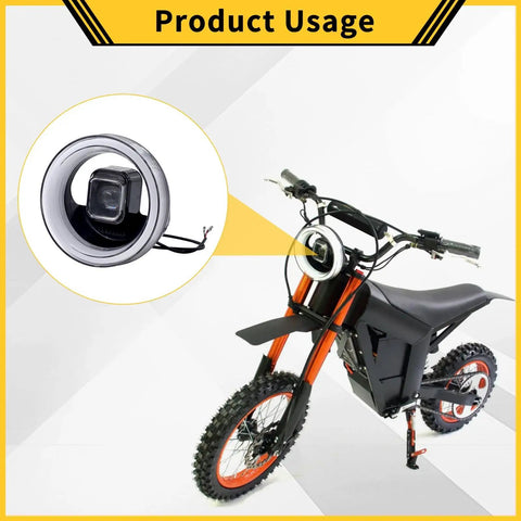 Ring Shaped Headlight With Built In Horn Control For Electric Bicycles installed on Soleil01 E Bike