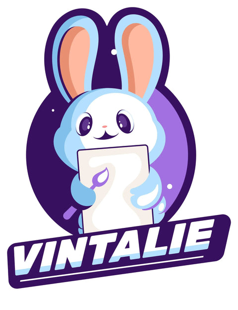 Illustration of a cute bunny holding a document with the text "VINTALIE" at the bottom.