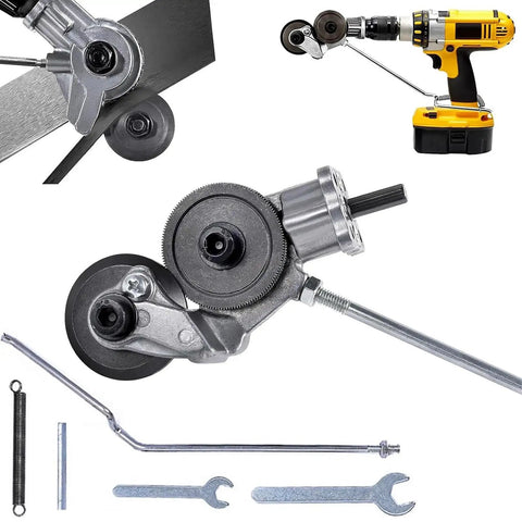 Upgraded Electric Drill Sheet Metal Cutter Attachment Professional Metal Nibbler Tool With Adapter for use with steel sheets and drills.