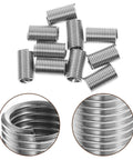 10 Pieces M8 Stainless Steel Thread Repair Sleeve Inserts Kit for reinforcing and protecting threads in automotive applications