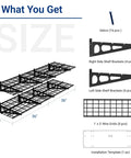 Heavy Duty Garage Wall Shelves 2 Pack 24 By 72 Inch Mounted Shelving Set Holds Up To 1400 Lbs Total Black Classic Series Durable Powder Coat Finish Beefy Built For Garage Organization And Heavy Load Storage, 24x36 wire shelves and brackets