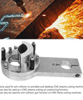CNC Plasma Torch Clamp 25mm Anti Collision Fixture Holder with adjustable mount for precise iron cutting machine operations.