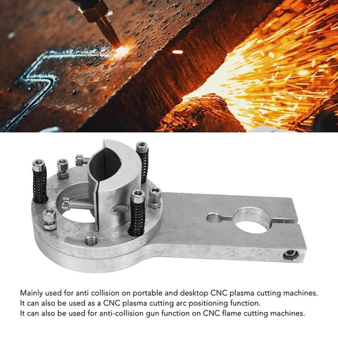 CNC Plasma Torch Clamp 25mm Anti Collision Fixture Holder with adjustable mount for precise iron cutting machine operations.