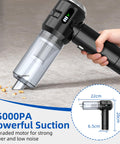 Powerful 25000Pa Cordless Handheld Car Vacuum With Cyclonic Suction And Digital Display for pet hair and debris cleanup